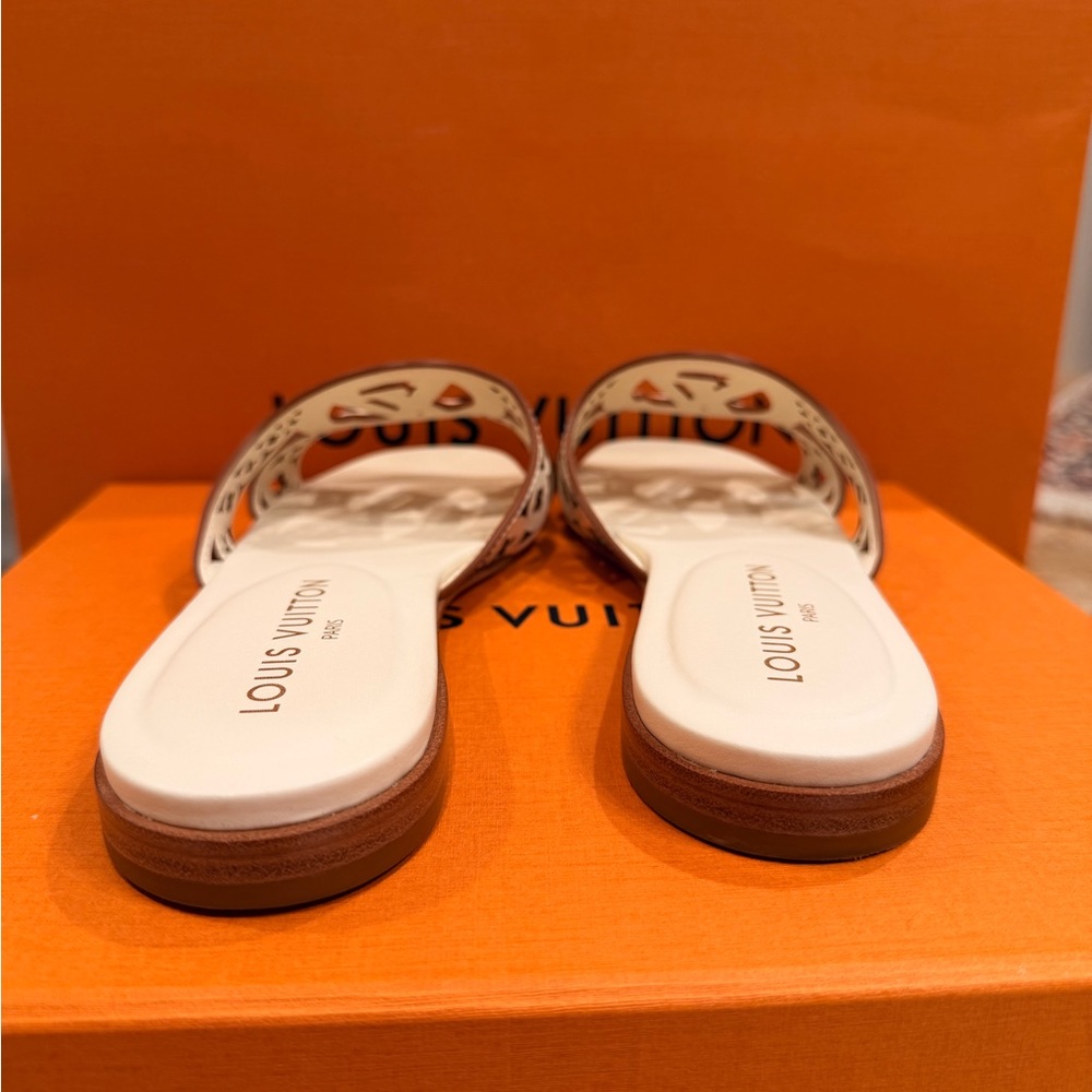 Louis Vuitton Women's White Sandals - Picture 9 of 12